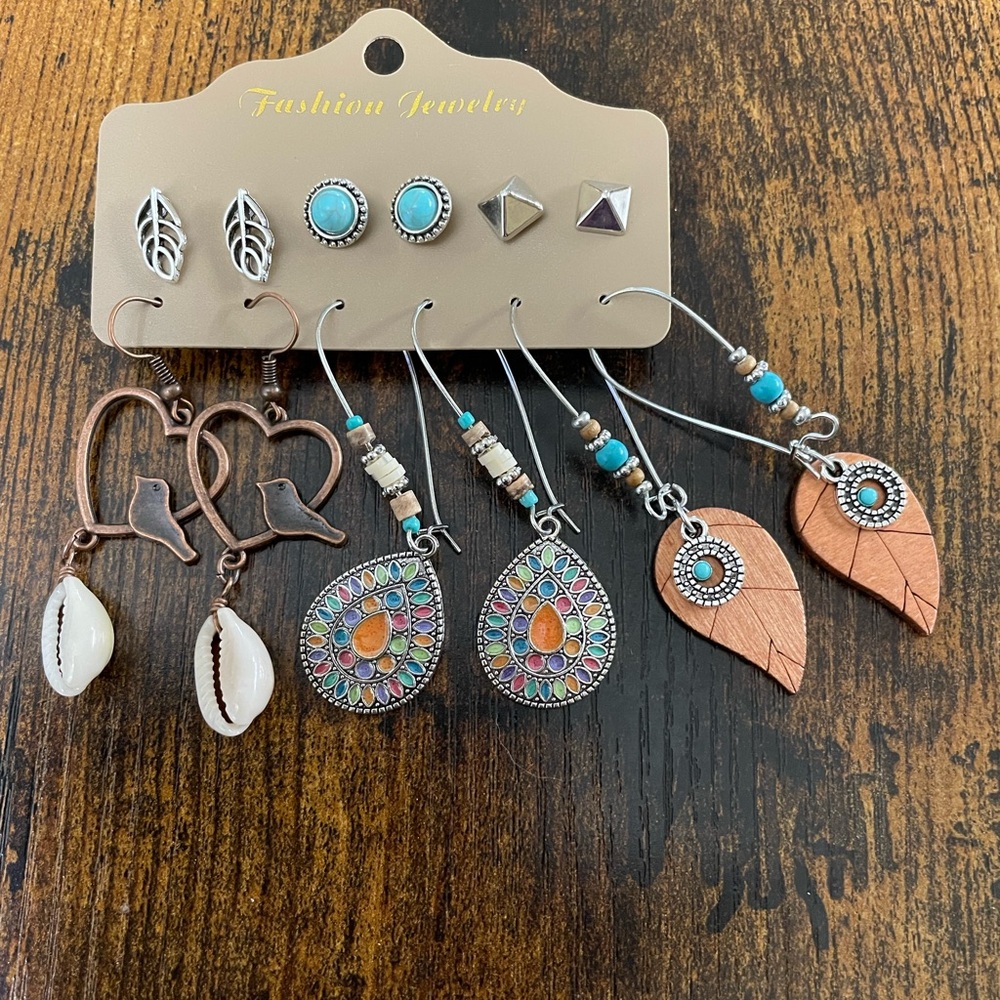 Fashion Jewelry Set with Turquoise and Copper Accents